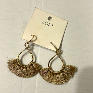 LOFT Gold Fringe Earrings